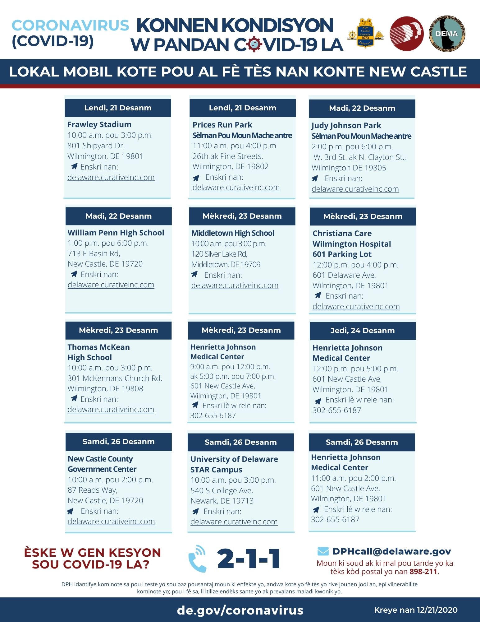 Week of 12.21 - NCC - Haitian Creole - Town of Townsend