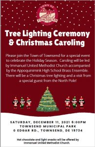 Annual Christmas Caroling & Tree Lighting Event 12-11-2021 6 pm