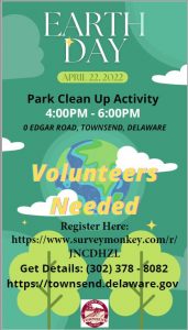Earth Day Park Cleanup Event 4-22-22