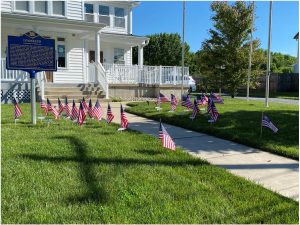 Memorial Day Flags at Townsend Town Hall