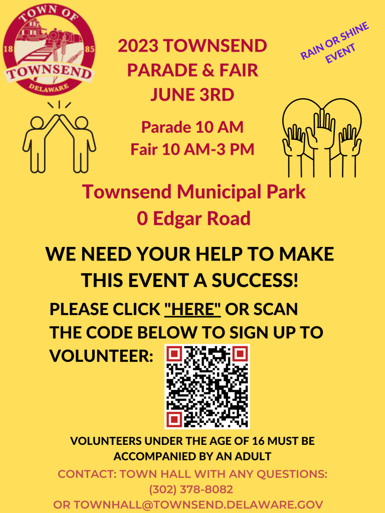 Town Fair Parade Volunteer Flyer