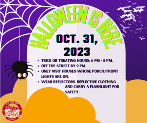 Townsend Trick or Treating Flyer