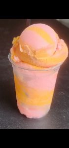 Image shows Gabrielles water ice smaples