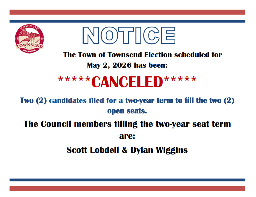 Notice- Election Canceled
